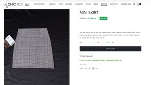 La Chic Pick Short Plaid A-Line Mini Tennis Skirt