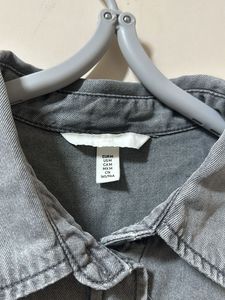 H&amp;M Grey Lyocell Denim Shirt