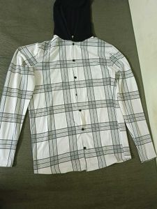 Hooded Plaid Shirt