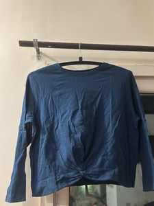 Blue Long Sleeve Top