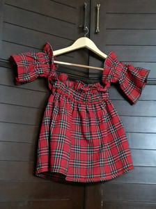Girl Off White Cotton Top For 8 To 10 Yrs