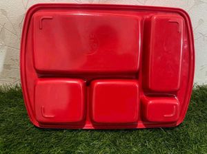 Milton Blue&amp;Red Melamine Divided Plate