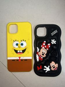 Cartoon iPhone Cases: SpongeBob & Mickey/Minnie