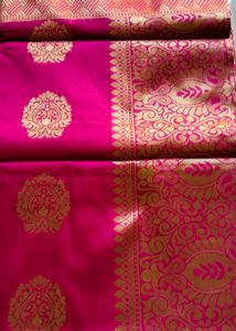 Banrasi pink Cottone silk saree ||