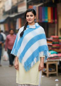 Striped Knit Poncho very stylish,comfortable