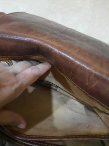 Vintage Brown Leather Crossbody Bag