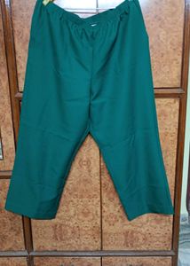 Plus Size Bottle Green Colour pants with pockets