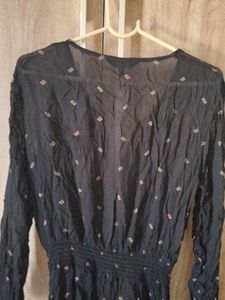 MAX Black Midi Dress with Long Sleeves