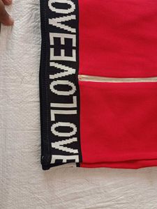 Red &#39;LOVE&#39; Crop Top