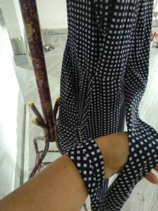 Checkered A Line Tie Knot Dress