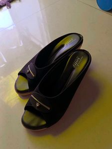 Black Wedge Heels