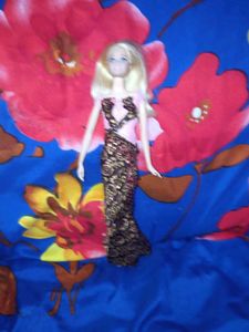 handmade Barbie doll gown