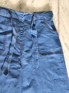 Wide Leg Denim Pants