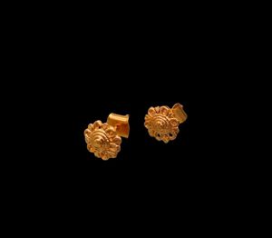 Gold Flower Stud Earrings