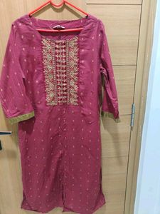 Maroon Women's Kurta