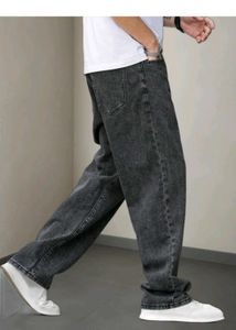 Baggy Black Wash Jeans