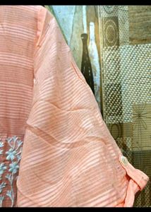 brand new srishti XL Peach Embroidered Kurta