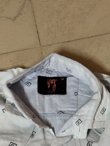 Patterned Button-Down Shirt