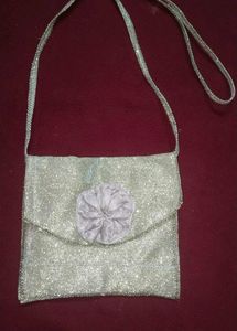 Sparkly Silver Sling Bag