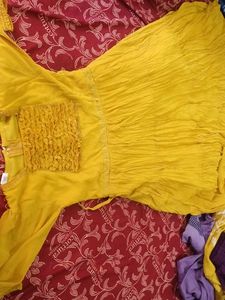 Elegant Yellow Ethnic Dress