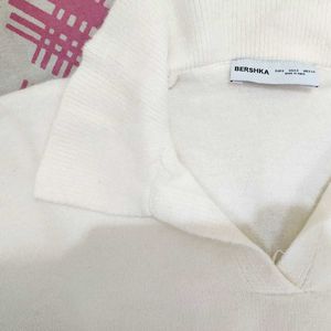 Stylish White Knit Sweater