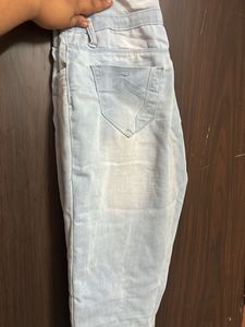 Light Blue High Waist Jeans For Ladies