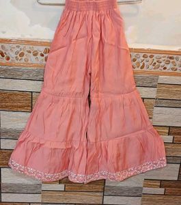 Pink Embroidered Sharara Set