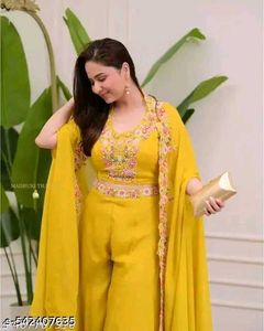 Elegant Yellow Kurta with Jacket