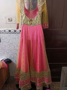 Pink One Piece Gown With Beautiful Dupatta Buy