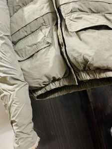 Pastel Light Olive Coloured Puffer Jacket