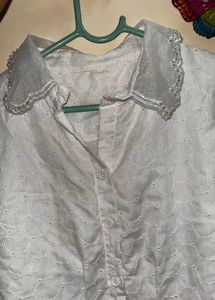 Korean Beaded Neck Top