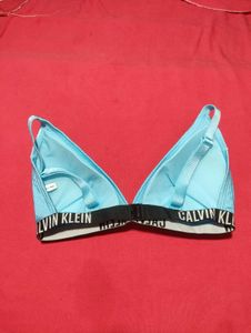 Calvin Klein Light Blue Triangle Bralette Size 2XL