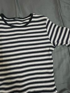 Striped Ribbed Crop Top