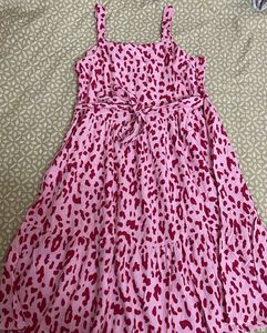 Pink Floral Printed Dress