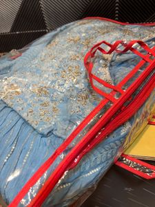 Powder Blue Embellished Lehenga Choli
