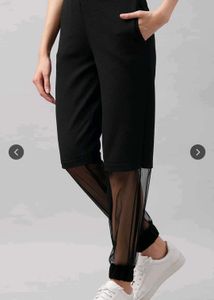 Stylish Black Mesh Joggers