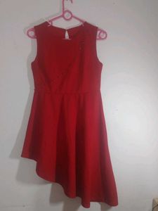 Women Middi Frock With Unsymmetrical Design Ends