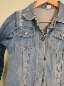 blue faded Jackets &amp; Overcoats
