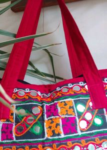 Multi Color Gamthi Work Hand Bag