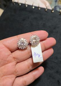 Silver White Studs