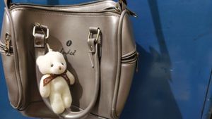 Sling Bag With Teddy Keychain