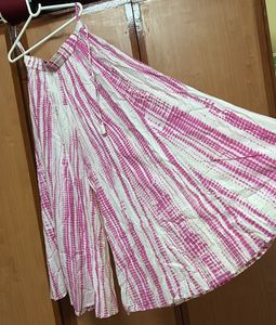 Pink &amp; White Tie-Dye Palazzo Pants
