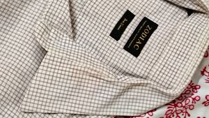 Zodiac Men Checks Regular Fit Linen Shirt