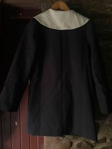 Black  &amp; White Double Breasted Coat