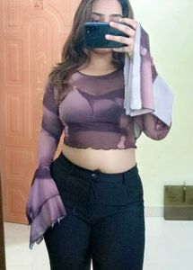 mesh crop top
