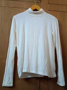 White Long Sleeve Turtleneck