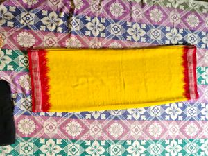Elegant Black &amp; Yellow Saree