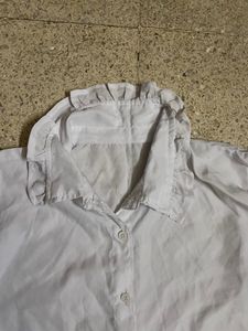 White Puffed Sleeve Shirt