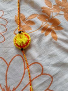 Handmade Rakhi - Yellow &amp; Orange