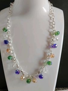 Crystals Charm Necklace- made by Shree Shilp creat